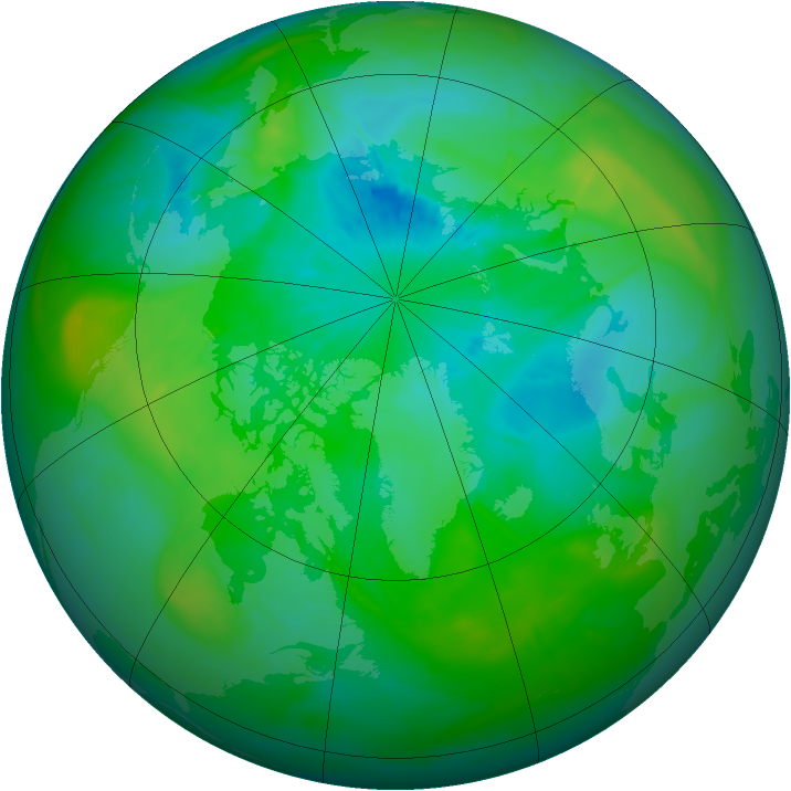 Arctic ozone map for 24 August 2015